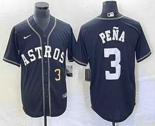 Men's Houston Astros #3 Jeremy Pena Number Black Cool Base Stitched Baseball Jersey,We sell and wholesale Men's Houston Astros #3 Jeremy Pena Number Black Cool Base Stitched Baseball Jersey on line form chian!